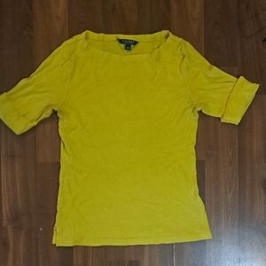 Ralph Lauren Black Label Mustard Yellow Short Sleeve Tee